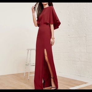 Reformation Escala Dress in Cherry Bomb Red